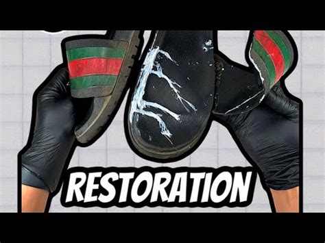 HOW TO RESTORE GUCCI SLIDES ‼️ 